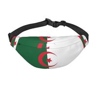 Grand sac banane de voyage avec drapeau de l'Algérie, adapté pour le sport, la course, le cyclisme, les voyages, la pêche