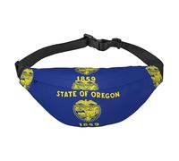 Grand sac banane de voyage avec drapeau de l'État de l'Oregon pour garçons, adapté pour profiter du sport, de la course, du cyclisme, des voyages, de la pêche