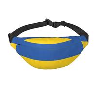 Grand sac banane de voyage avec drapeau de l'Ukraine, adapté pour le sport, la course, le cyclisme, les voyages, la pêche