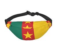 Grand sac banane de voyage avec drapeau du Cameroun - Convient pour le sport, la course, le cyclisme, les voyages, la pêche