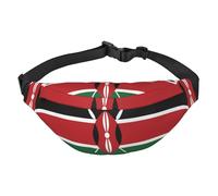 Grand sac banane de voyage avec drapeau du Kenya, adapté pour le sport, la course, le cyclisme, les voyages, la pêche