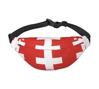 Grand sac banane de voyage avec drapeau suisse pour garçon, adapté pour profiter du sport, de la course, du cyclisme, des voyages, de la pêche