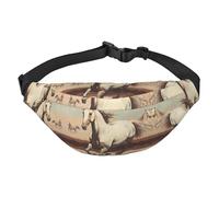 Grand sac banane de voyage en forme de cheval blanc cabré, adapté pour le sport, la course, le cyclisme, les voyages, la pêche