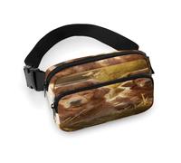 Grand sac banane décontracté avec sangle réglable, motif tortue et pieuvre pour voyage, sport, course à pied, randonnée, Deux Golden Retrievers, 20x13cm, Sac à dos décontracté