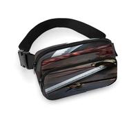 Grand sac banane décontracté avec sangle réglable - Pour voyage, sport, course à pied, randonnée, Épée de samouraï japonaise., 20x13cm, Sac à dos décontracté