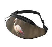 Grand sac banane flamant rose pour homme et femme, sac banane avec prise casque et poches zippées, ceinture réglable pour le sport, la course, la randonnée, le camping, l'entraînement, le cyclisme, 3D