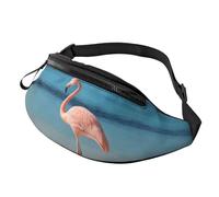 Grand sac banane flamant rose pour homme et femme, sac banane avec prise casque et poches zippées, ceinture réglable pour le sport, la course, la randonnée, le camping, l'entraînement, le cyclisme, 3D