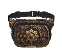 Grand sac banane imprimé avec plateau tournant, sac à bandoulière tendance, sac de rangement pour le sport de voyage