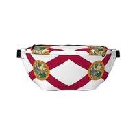 Grand sac banane imprimé drapeau de l'État de Floride pour femmes et hommes, sac banane pour randonnée, voyage, sac banane facile à transporter