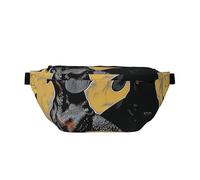 Grand sac banane imprimé hiéroglyphes d'Égypte avec sangle réglable pour la randonnée, les voyages, le fitness et le transport quotidien, Teckel, One Size, Imprimé