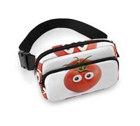 Grand sac banane imprimé « I Love You from My Head Tomatoes » pour homme et femme, grand sac de poitrine avec sangle réglable pour l'extérieur, l'entraînement, les voyages, la course décontractée, « I