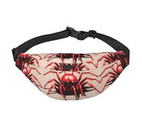 Grand sac banane mignon avec petite araignée rouge pour garçon, adapté pour profiter du sport, de la course, du cyclisme, des voyages, de la pêche