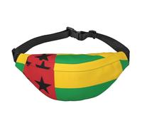 Grand sac banane motif drapeau de la Guinée-Bissau pour garçons, sac banane de voyage tendance pour le sport, la course à pied, le cyclisme, les voyages, la pêche