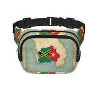 Grand sac banane noir imprimé Vanuatu en Australie pour femme Sac banane en nylon tendance, noir, One Size