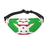 Grand sac banane pour garçons, motif drapeau du Burundi, sac banane de voyage tendance pour le sport, la course, le cyclisme, les voyages, la pêche, noir, taille unique