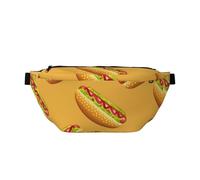 Grand sac banane pour homme et femme - Imprimé Hot Dog - Sac de voyage tendance pour femme - Sac banane pour femme - Sac banane pour femme avec sangle réglable