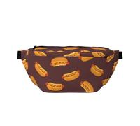Grand sac banane pour homme et femme - Imprimé Hot Dog - Sac de voyage tendance pour femme - Sac banane pour femme - Sac banane pour femme avec sangle réglable