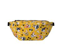 Grand sac banane pour homme et femme - Joli bouledogue français Bones_A Sac de voyage tendance pour femme - Sac banane pour femme avec sangle réglable