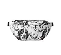 Grand sac banane pour homme et femme - Labrador Retriever Dog No.1001 - Sac de voyage tendance pour femme - Sac de ceinture pour homme et femme avec sangle réglable