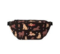 Grand sac banane pour homme et femme - Labrador Retriever Dog No.1019 - Sac de voyage tendance pour femme - Sac de ceinture pour homme et femme avec sangle réglable