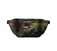 Grand sac banane pour homme et femme - Sac à bandoulière caméléon coloré réaliste pour femme, sac banane pour femme et homme avec sangle réglable