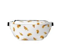 Grand sac banane pour homme et femme - Sac à bandoulière de voyage tendance avec imprimé hot dog amusant pour femme, sac banane pour femme avec sangle réglable