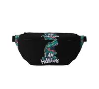 Grand sac banane pour homme et femme - Sac à bandoulière de voyage tendance avec motif dinosaures affamés pour femme, sac banane pour femme et homme avec sangle réglable