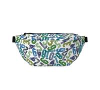 Grand sac banane pour homme et femme - Sac à bandoulière tendance avec chiffres et sceaux mathématiques pour femme, sac banane pour femme avec sangle réglable