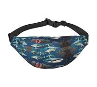 Grand sac banane requins sous la mer pour garçon, adapté pour profiter du sport, de la course, du cyclisme, des voyages, de la pêche