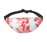 Grand sac banane rouge en forme de feuille d'érable pour garçon, adapté pour profiter du sport, de la course, du cyclisme, des voyages, de la pêche