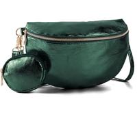 Grand sac banane, sac à bandoulière pour femme, sac banane avec sangle réglable, sac à bandoulière tendance pour course à pied, randonnée, cyclisme, vert foncé, Classique