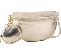 Grand sac banane, sac à bandoulière pour femme, sac banane avec sangle réglable, sac à bandoulière tendance pour course à pied, randonnée, cyclisme, doré, 27.2 cm x 17.8 cm x 3.5 cm, Classique