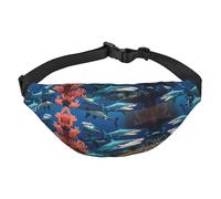 Grand sac banane sous-marin requin corail pour garçons, adapté pour profiter du sport, de la course, du cyclisme, des voyages, de la pêche
