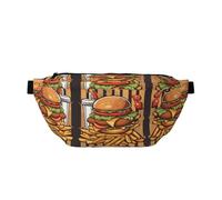 Grand sac banane surdimensionné à motif de dessin animé, cadeau pour profiter du sport, festival, entraînement, voyage, course à pied, décontracté, noir, taille unique, Noir , Taille unique