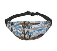 Grand sac banane tendance à motif de cactus - Idéal pour le sport, la course à pied, le cyclisme, les voyages, la pêche