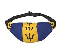 Grand sac banane tendance avec drapeau de la Barbade - Sac banane de voyage décontracté pour garçon, adapté pour le sport, la course à pied, le cyclisme, les voyages, la pêche