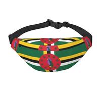 Grand sac banane tendance avec drapeau du Commonwealth de la Dominique, sac banane de voyage décontracté pour garçons, adapté pour le sport, la course à pied, le cyclisme, les voyages, la pêche