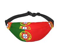 Grand sac banane tendance avec drapeau portugais, sac banane de voyage décontracté pour garçons, adapté pour le sport, la course à pied, le cyclisme, les voyages, la pêche