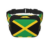 Grand sac banane tendance avec imprimé drapeau de la Jamaïque pour femme, noir, One Size