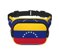 Grand sac banane tendance avec imprimé drapeau du Venezuela pour femme, noir, One Size