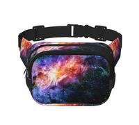 Grand sac banane tendance avec imprimé galaxie dans l'univers pour femme, noir, One Size