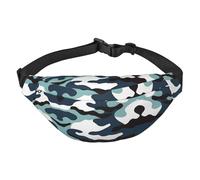 Grand sac banane tendance camouflage marin, sac banane de voyage décontracté pour garçons, adapté pour le sport, la course, le cyclisme, les voyages, la pêche