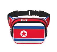 Grand sac banane tendance pour femme avec imprimé drapeau coréen, noir, One Size
