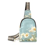 Grand sac banane tendance vintage avec marguerites et fleurs sauvages - Noir, Fleurs sauvages vintage Daisy Spring