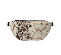 Grand sac banane vert avec sangle réglable - Imprimé camouflage numérique - Pour randonnée, voyage, fitness et transport quotidien, Imprimé girafe., One Size, Imprimé