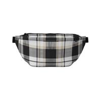 Grand sac banane vert avec sangle réglable - Imprimé camouflage numérique - Pour randonnée, voyage, fitness et transport quotidien, Plaid gris., One Size, Imprimé
