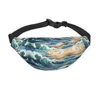 Grand sac banane Wave Sailboat Seagull Boys, idéal pour profiter du sport, de la course, du cyclisme, des voyages, de la pêche