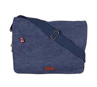 Grand sac besace sac à bandoulière unisexe toile garni cuir KATANA réf 6565 (6 coul.disp.) (bleu)