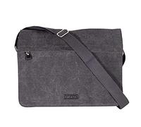 Grand sac besace sac à bandoulière unisexe toile garni cuir KATANA réf 6565 (6 coul.disp.) (gris)