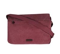 Grand sac besace sac à bandoulière unisexe toile garni cuir KATANA réf 6565 (6 coul.disp.) (rouge)